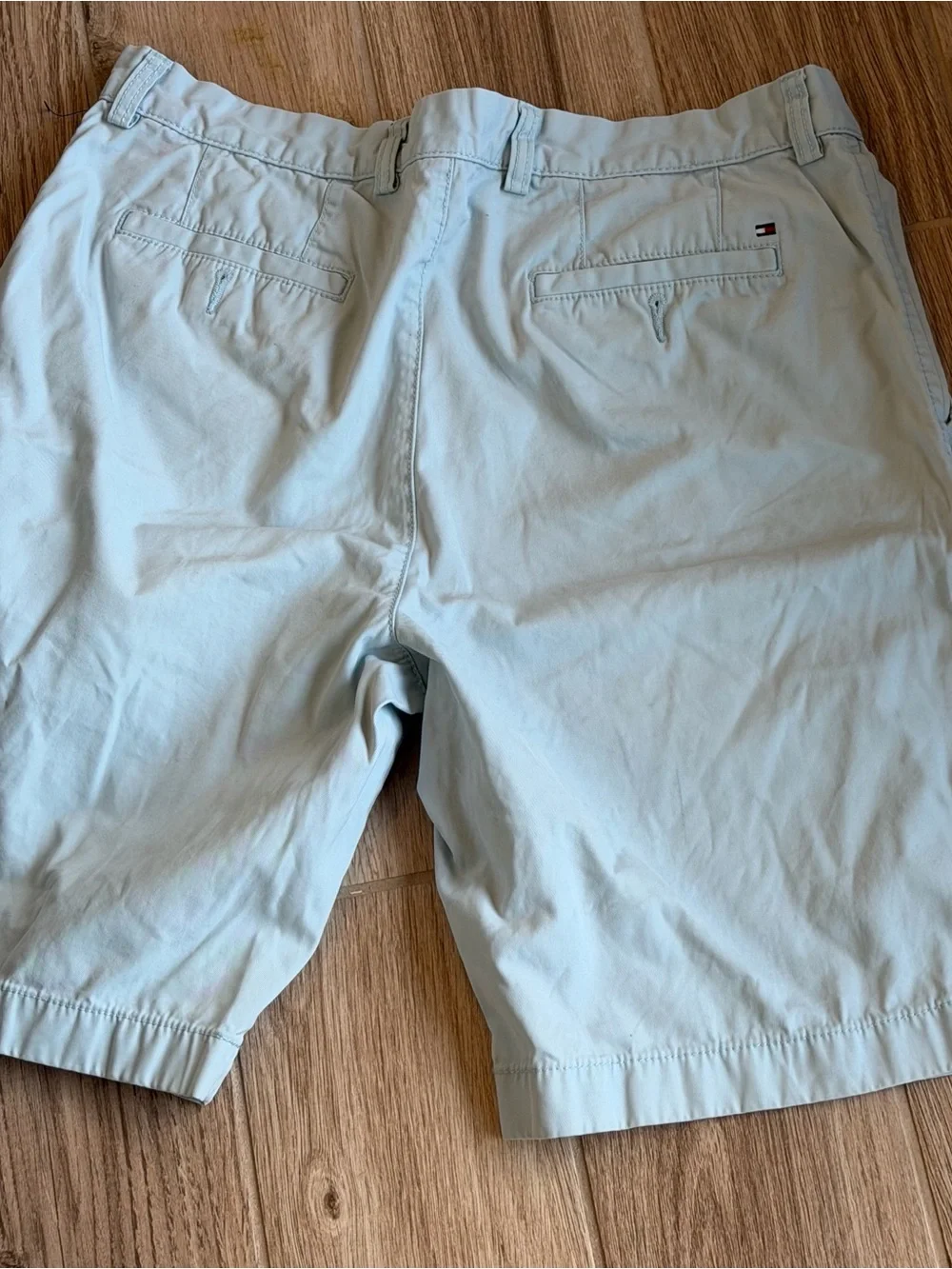 Tommy Hilfiger Light Pale Ice  Blue Chino Twill Golf Shorts Size 34